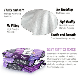 Flpoxzd blanket in purple tones with appealing design for teens and adults