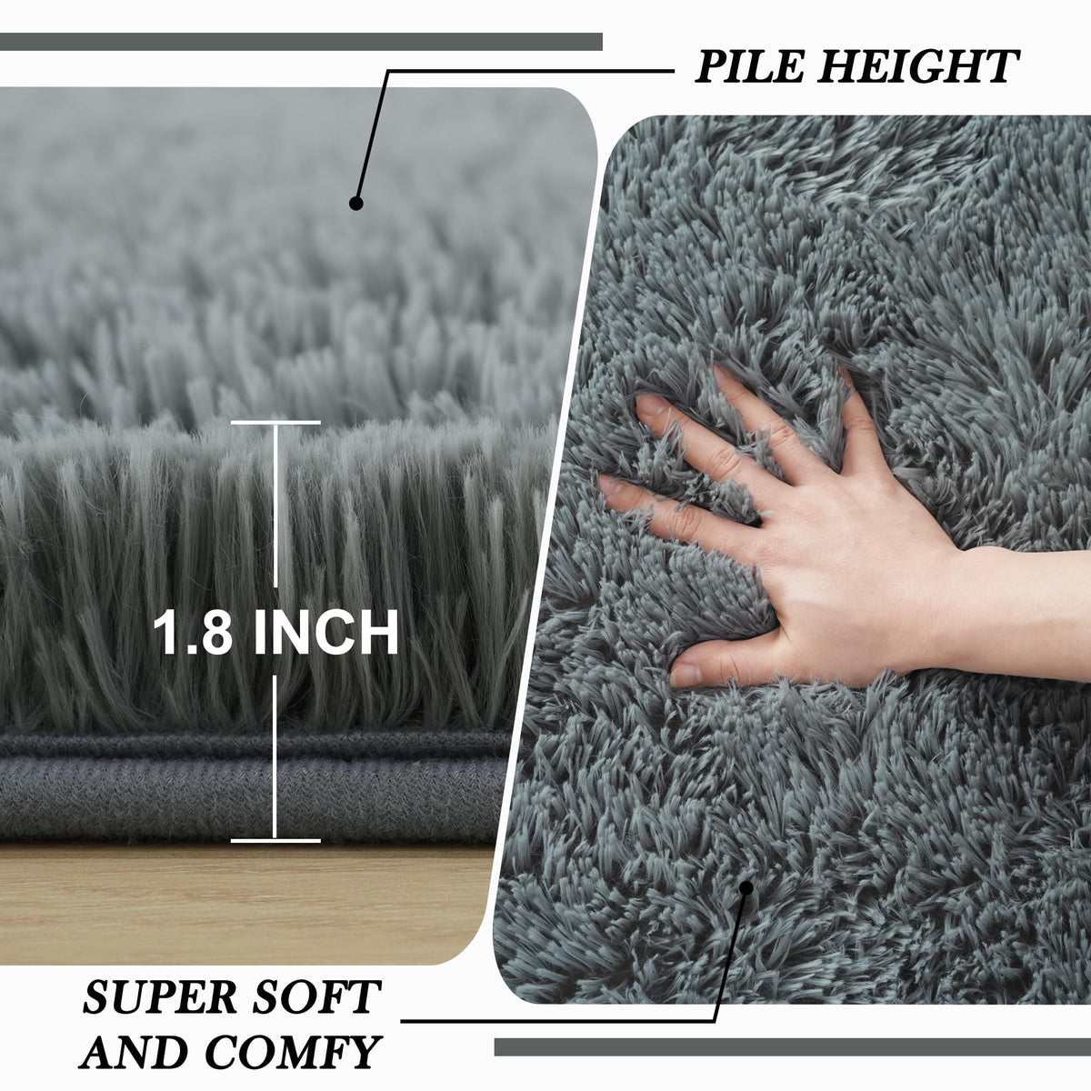 Fluffyrug easy-clean design supports quick spot cleaning and vacuuming.