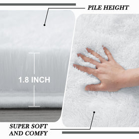 FluffyRug easy-clean surface supports quick spot cleaning