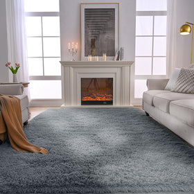 Fluffyrug non-slip bottom helps keep rug in place on hard floors.