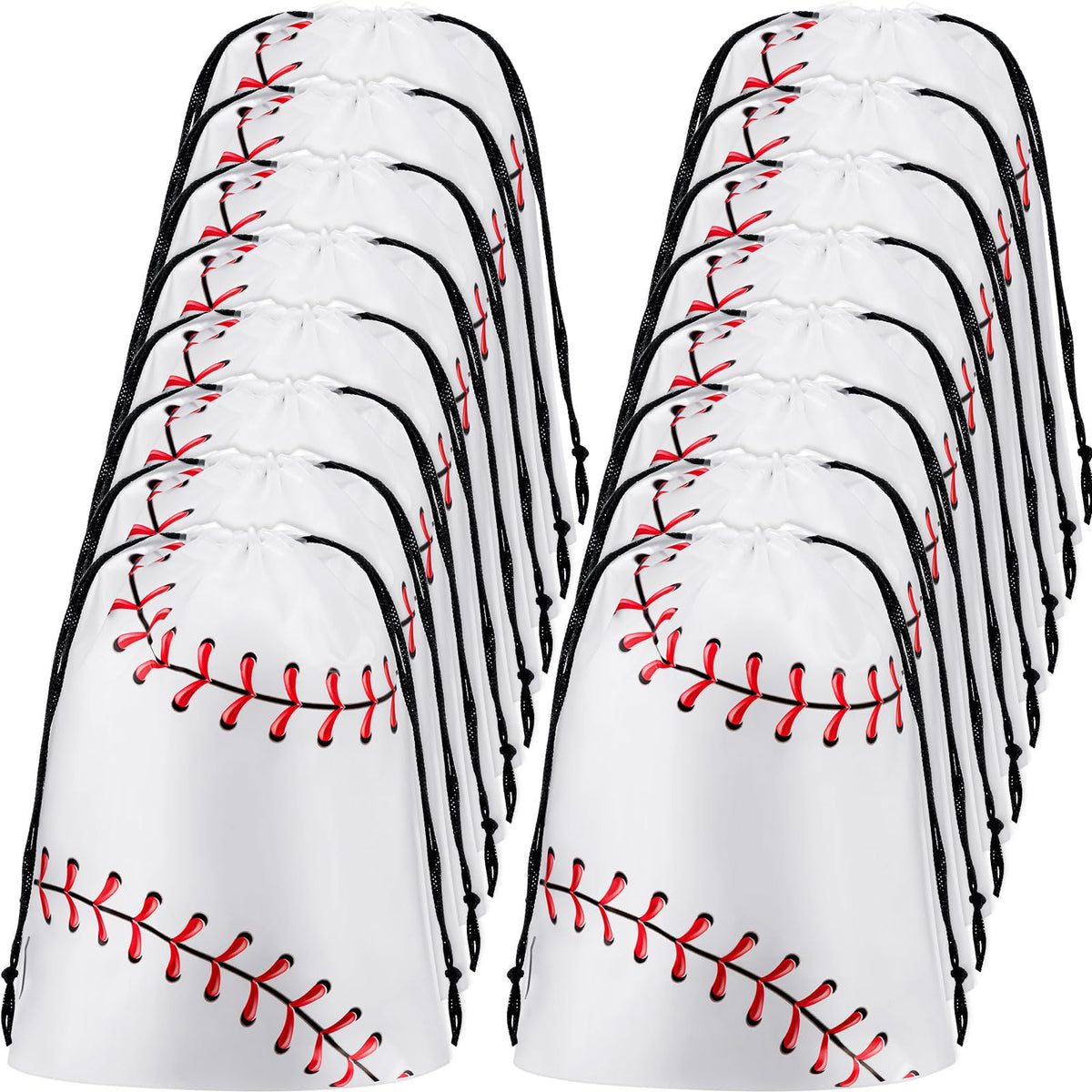 Flutesan baseball bags 50-pack for easy party favors and gifts.