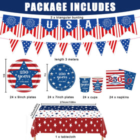 FLUUZE 7-inch patriotic plates for versatile party serving options.