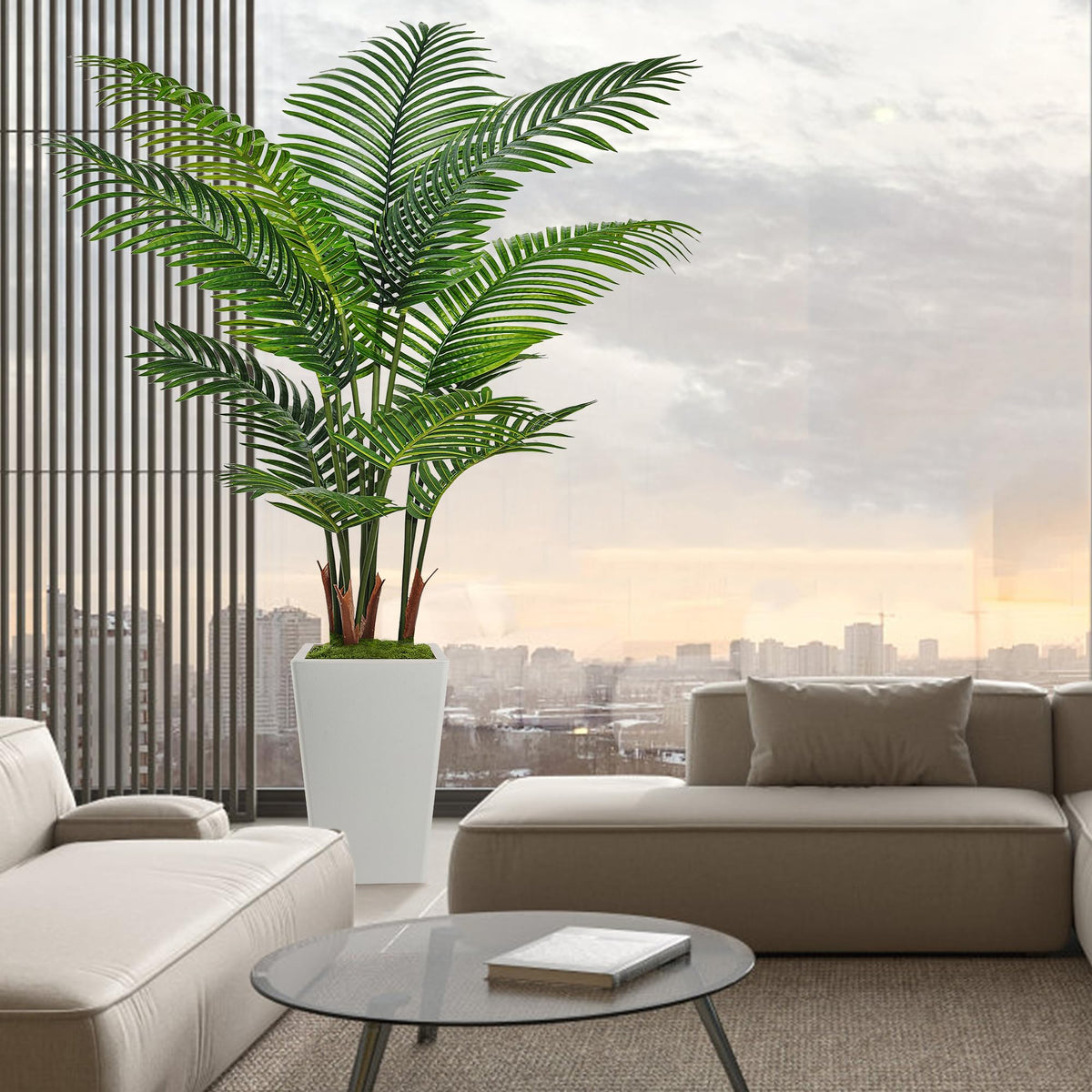 Lush Flydeer palm foliage adding natural atmosphere to any room.
