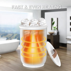 FLYHIT large towel warmer showing capacity for two oversized towels
