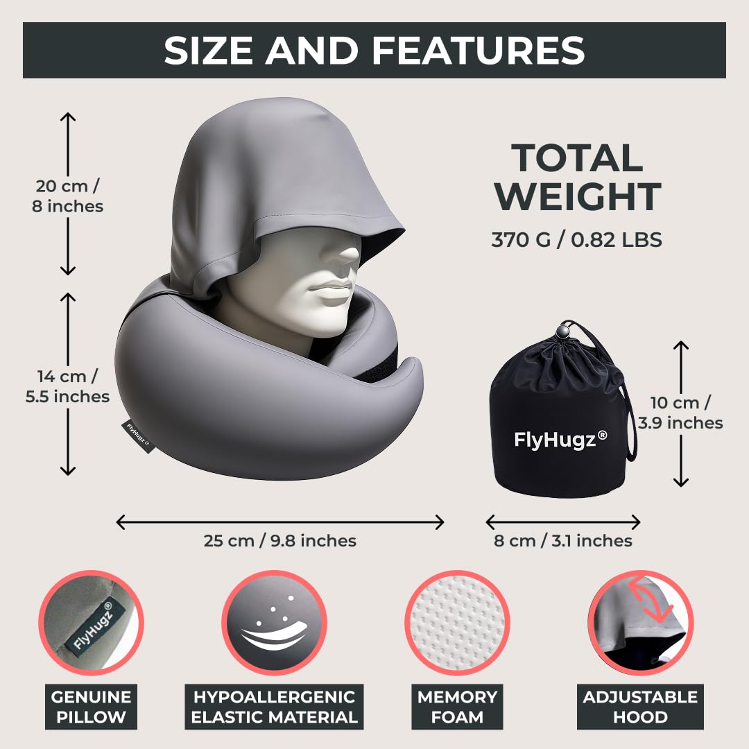 FlyHugz 2.0 adjustable hood with Velcro for secure, customizable fit