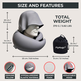 FlyHugz 2.0 adjustable hood with Velcro for secure, customizable fit