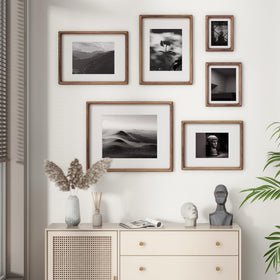 Flyjoe 11x14 frame USA-sourced walnut emphasizes sustainability and artisanal craftsmanship.