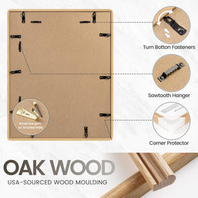 Flyjoe gift-ready natural oak frame, perfect for holidays and gifting.