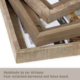 FLYJOE Rustic 11x14 frame tabletop display for desks and shelves