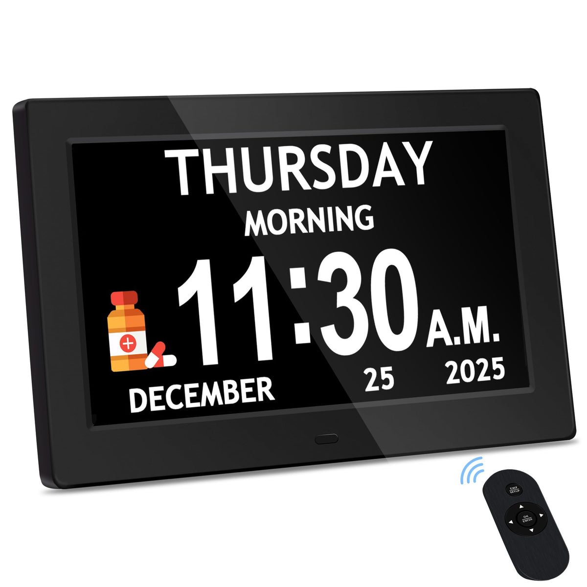 FLYRUIT 10.1-inch digital clock display with bold digits for easy reading
