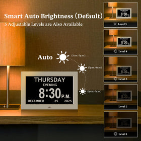 FLYRUIT clock mounted on wall or placed on a bedside table