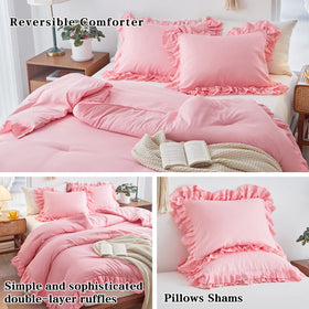 Flysheep pink microfiber fabric appears lightweight yet cozy.