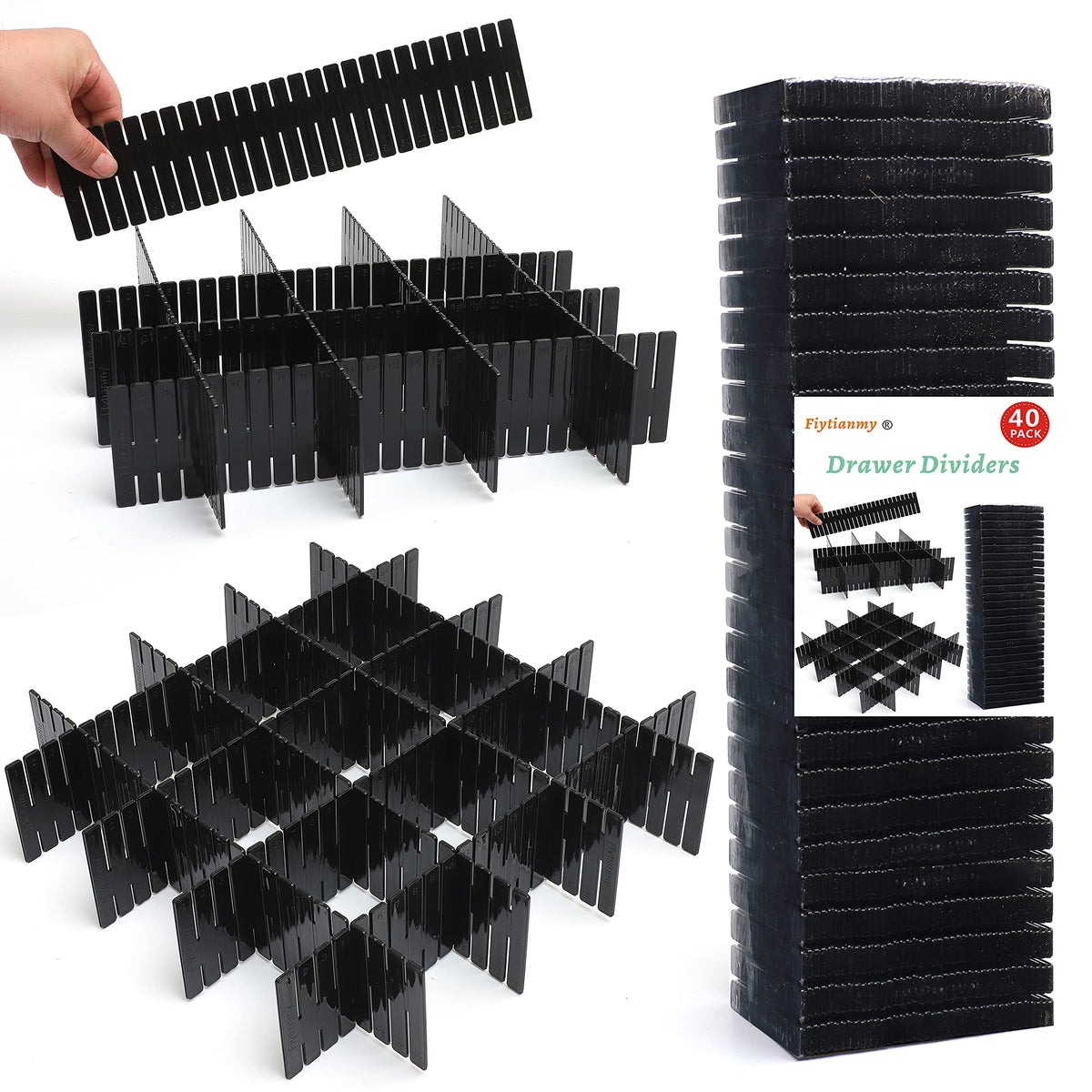 Flytianmy drawer dividers for socks keep pairs neat and easy to grab.