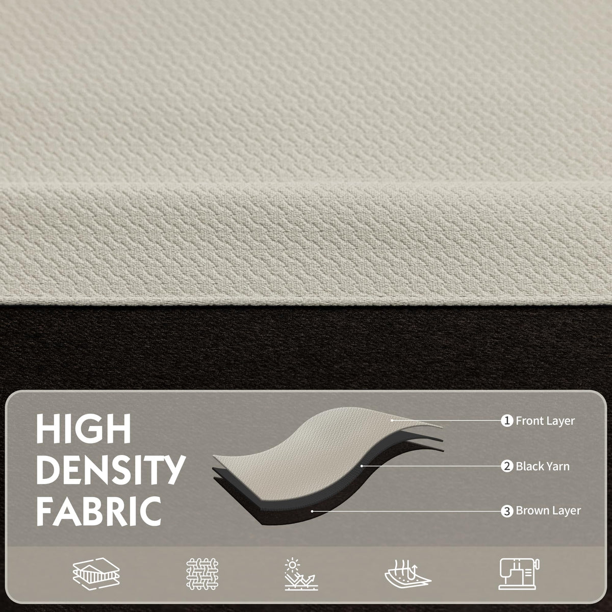 FMFUNCTEX beige blackout curtains showing thermal insulation layer