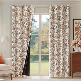 FMFUNCTEX boho flower-curtain enhances privacy while adding soft beige charm