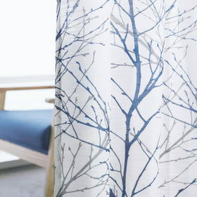 FMFUNCTEX fabric swatches showing blue-grey color options for curtains.