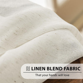 FMFUNCTEX linen sidelight panel privacy view provides gentle screening.