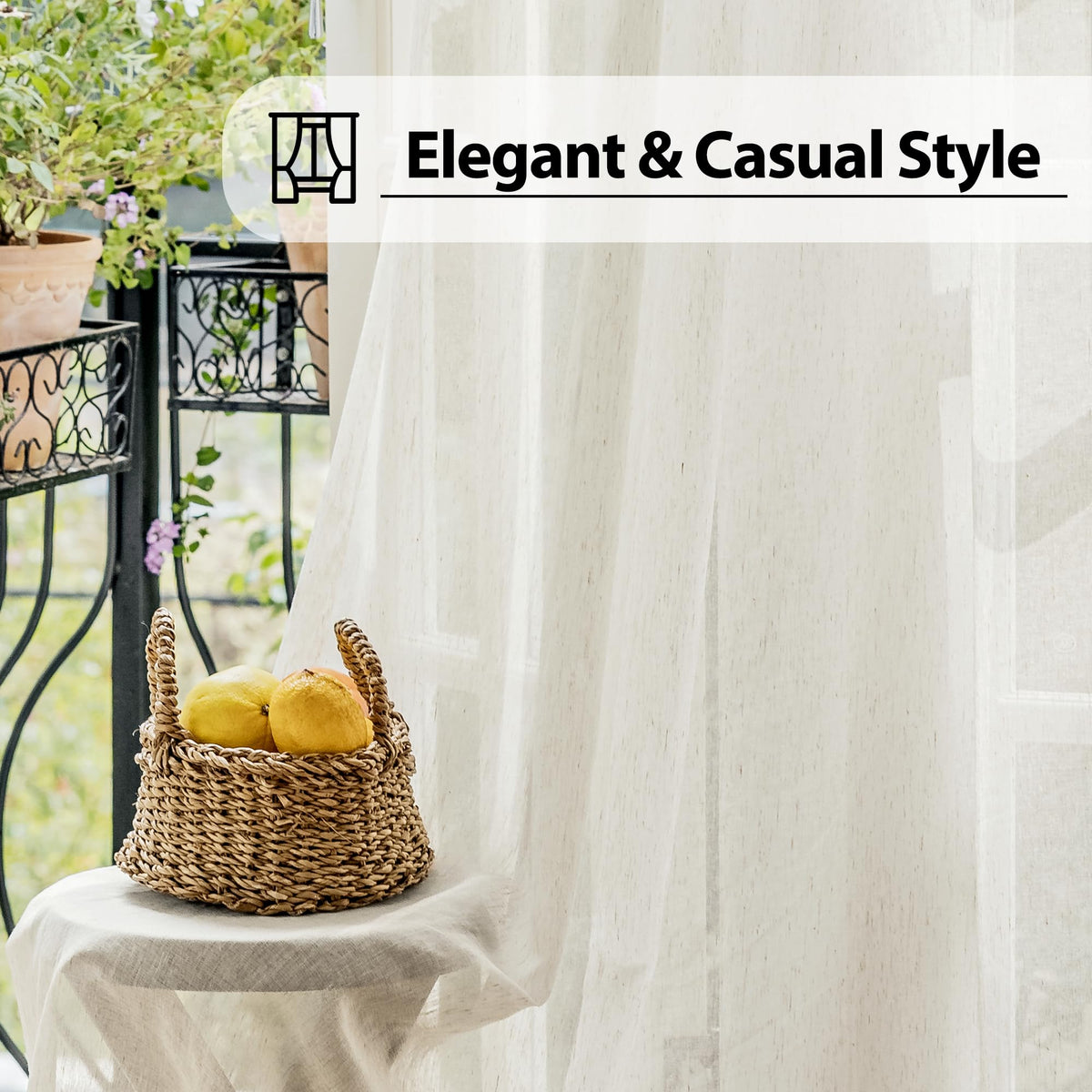 FMFUNCTEX linen sidelight panel tiebacks offer secure decorative holds.
