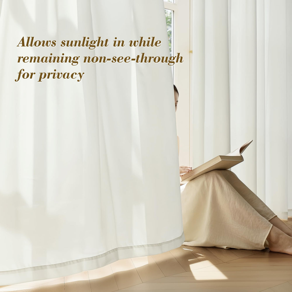 FMFUNCTEX pet-friendly sheer curtains with high-density weave resisting scratches