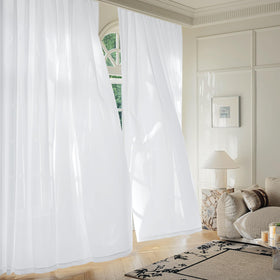 FMFUNCTEX privacy-friendly curtains let in natural light without full exterior visibility