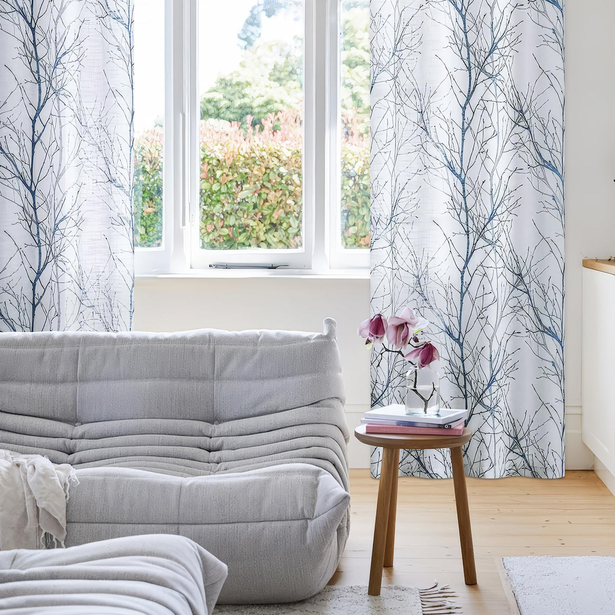 FMFUNCTEX ready-made pair delivers full, elegant drape on windows.