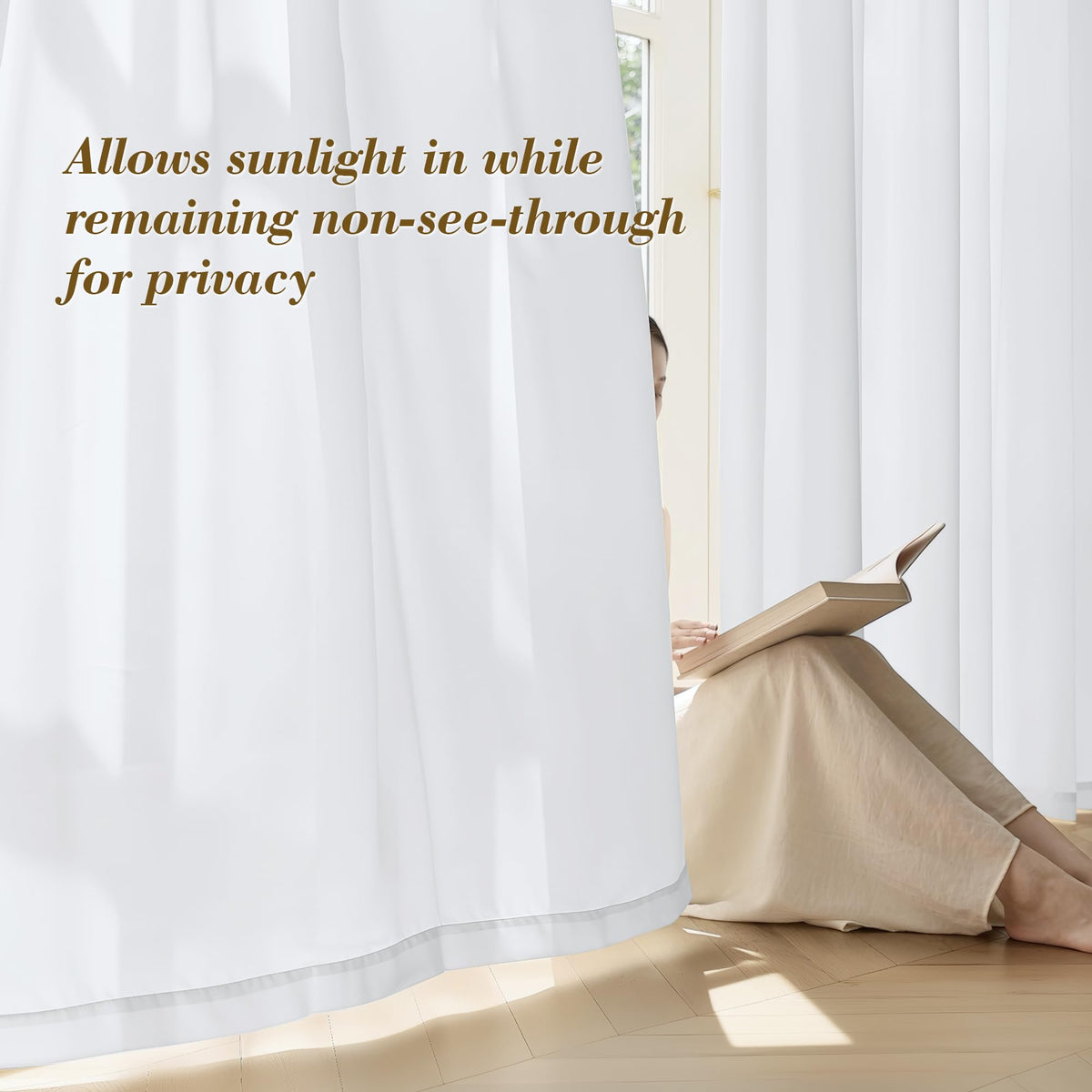 FMFUNCTEX rod-pocket drapes install quickly for a clean, modern look