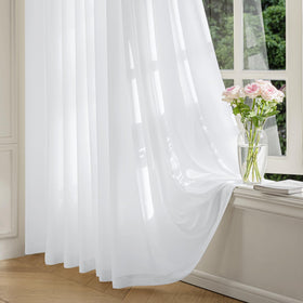 FMFUNCTEX sheer curtains with light filtering brighten rooms while maintaining privacy
