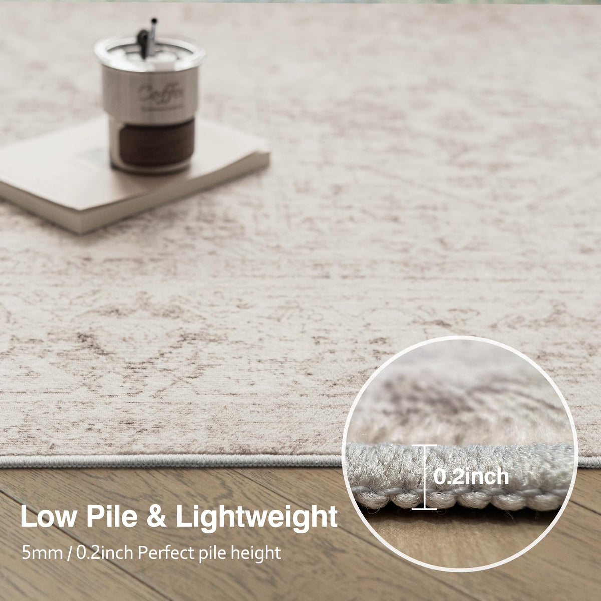 FMFUNCTEX soft, pet-friendly rug provides plush comfort for family spaces.