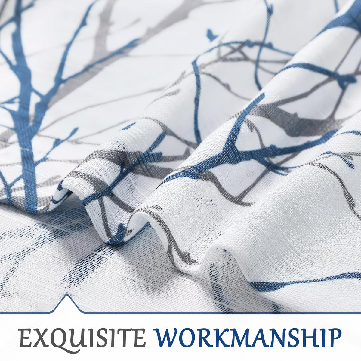 FMFUNCTEX tree branch pattern close-up adds modern farmhouse charm.