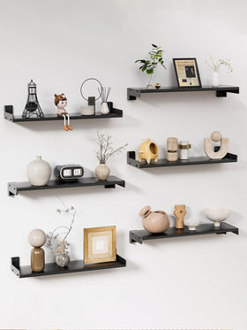 FNBAR floating shelves corner set on wall enhances compact storage.
