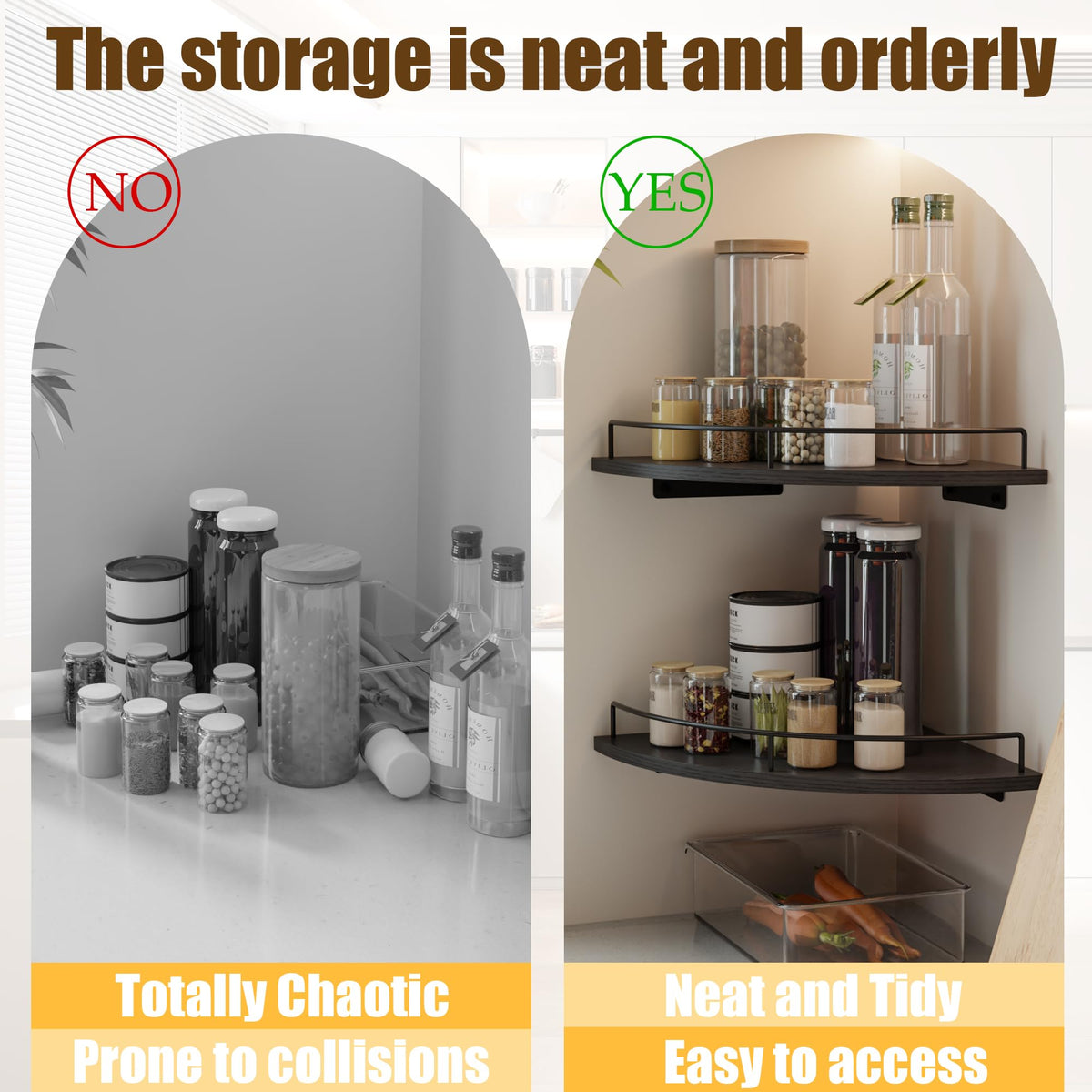 FNBAR space-saving corner design fits tight wall spaces.