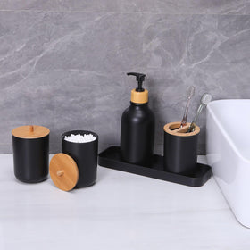 FNGJMJG matte black bathroom trash can featuring hands-free opening
