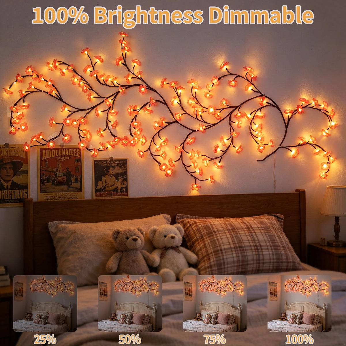 FNHMSL Willow vines with remote control for easy ambiance changes