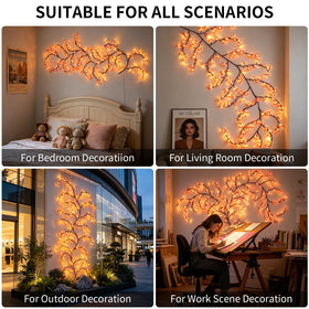 Integrated timer feature on FNHMSL Cherry Enchanted Willow Vine Lights