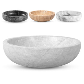 FNTSTICGOODS travertine bowl with 7.8-inch diameter and unique texture for modern interiors.
