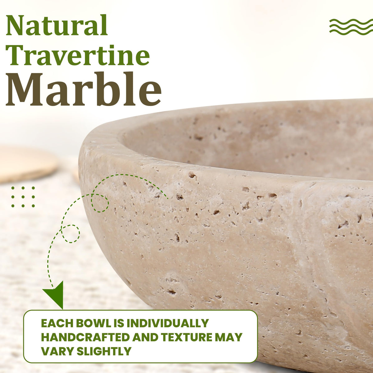 FNTSTICGOODS travertine bowl entryway display conveys timeless minimalist appeal