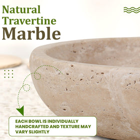 FNTSTICGOODS travertine bowl entryway display conveys timeless minimalist appeal