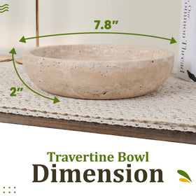 FNTSTICGOODS travertine bowl side profile highlights a durable centerpiece for any room