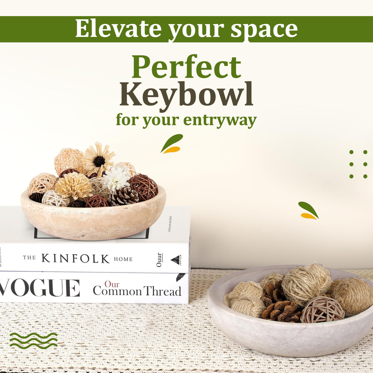 FNTSTICGOODS travertine bowl surface detail captures smooth contemporary finish
