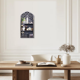 FNYDOX Wall-mounted Trinkets Shelf blends with decor and helps organize small items.