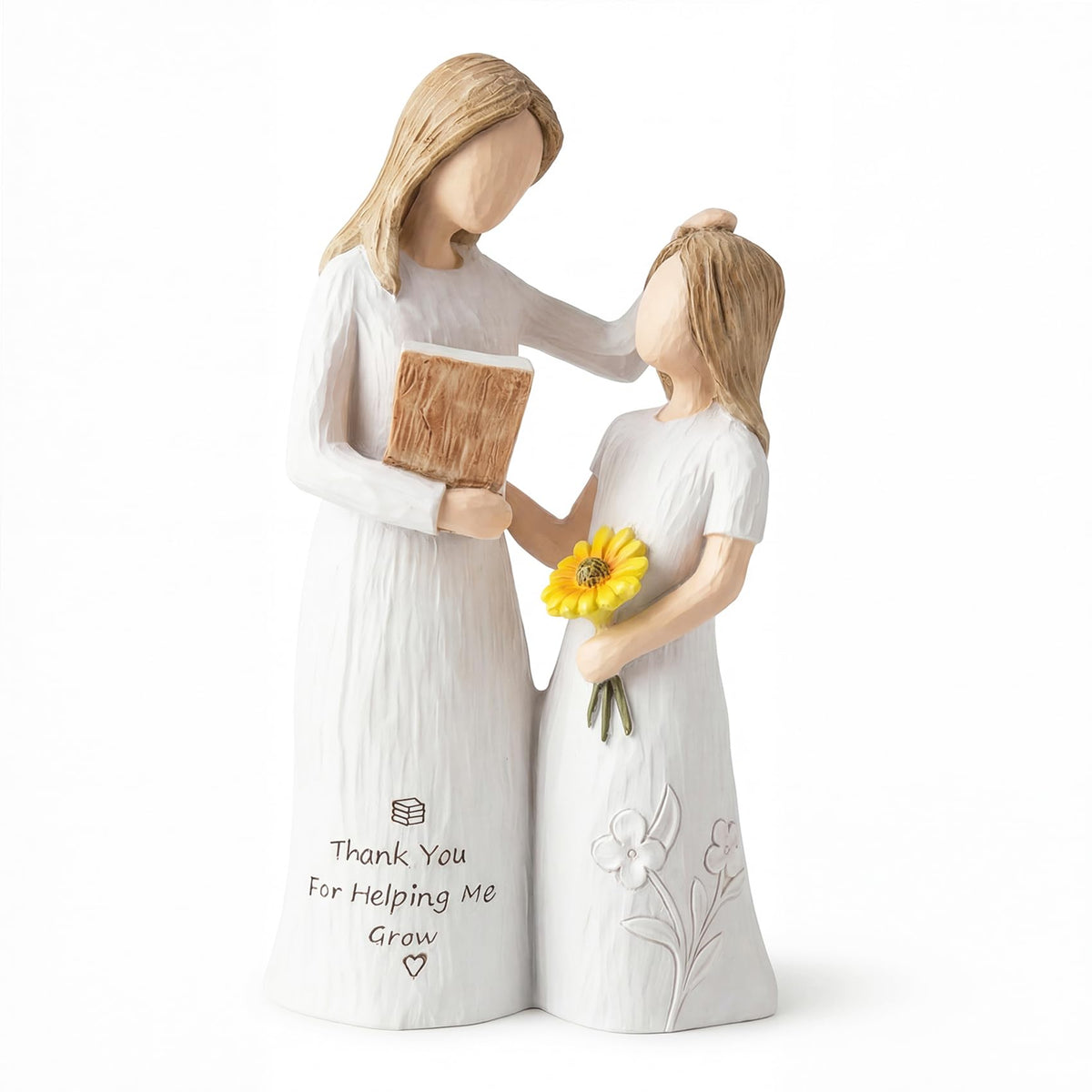 Foam Eternal teacher-student sculpture with hand-painted details for classroom warmth