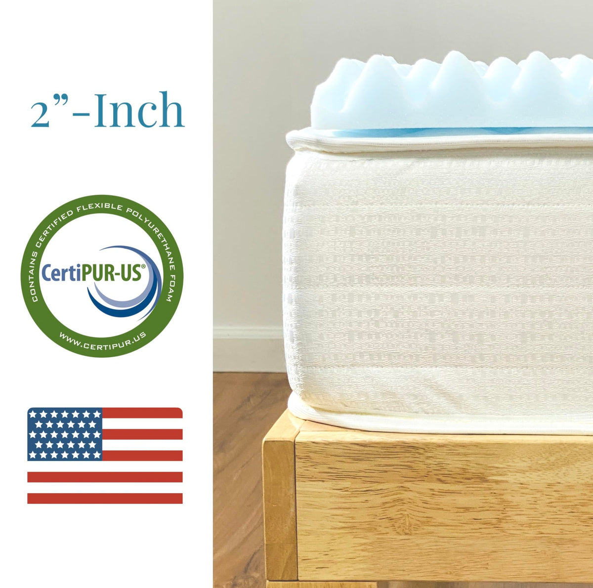 Foam Global Hospital Mattress Pad setup demonstrates full-bed coverage and support.