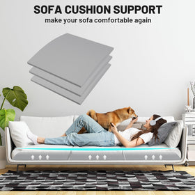 Foamagic cushion elevation lift demo illustrates even elevation across seats.