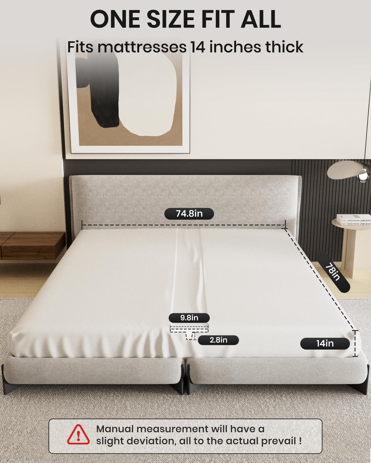 Foamagic machine-washable cover keeps bedding fresh and easy to maintain.