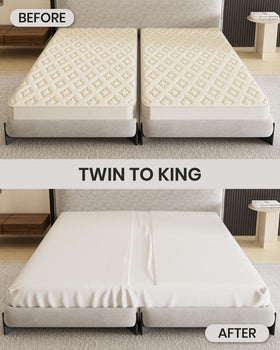 Foamagic no-slip bridge stays securely in place on adjustable beds.