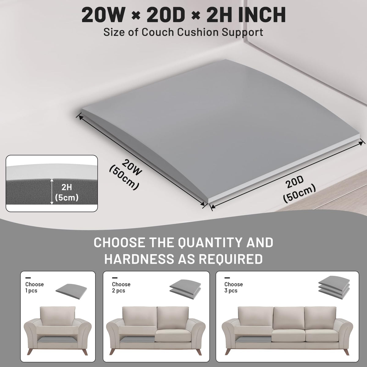 Foamagic trapezoid design foam highlights durable lift and even alignment.