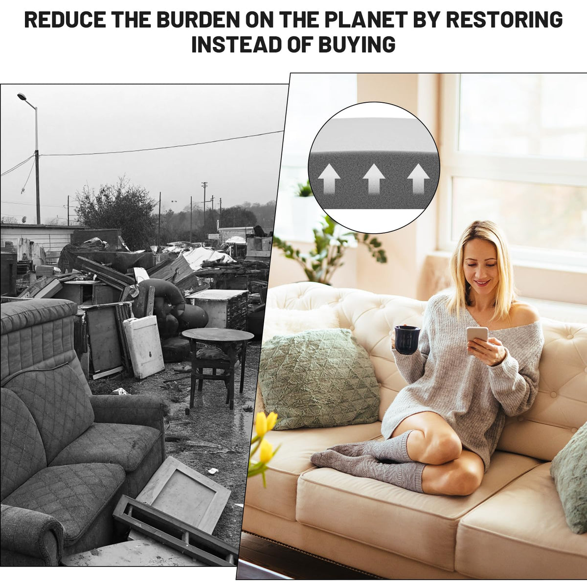 Foamagic vacuum-pack restoration tips guide quick return to shape.