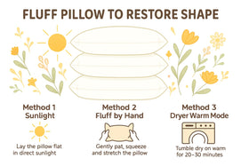 Foamily soft fluffy inserts add comfort to bed cushions.