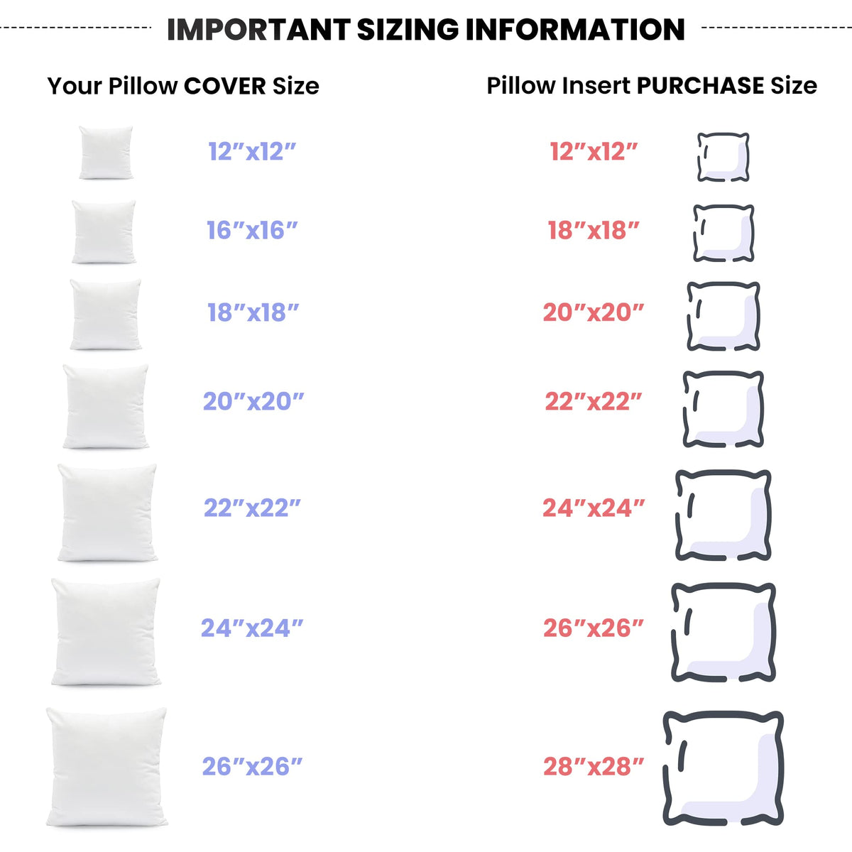 Foamily soft plush 20x20 pillow inserts add comfortable support.