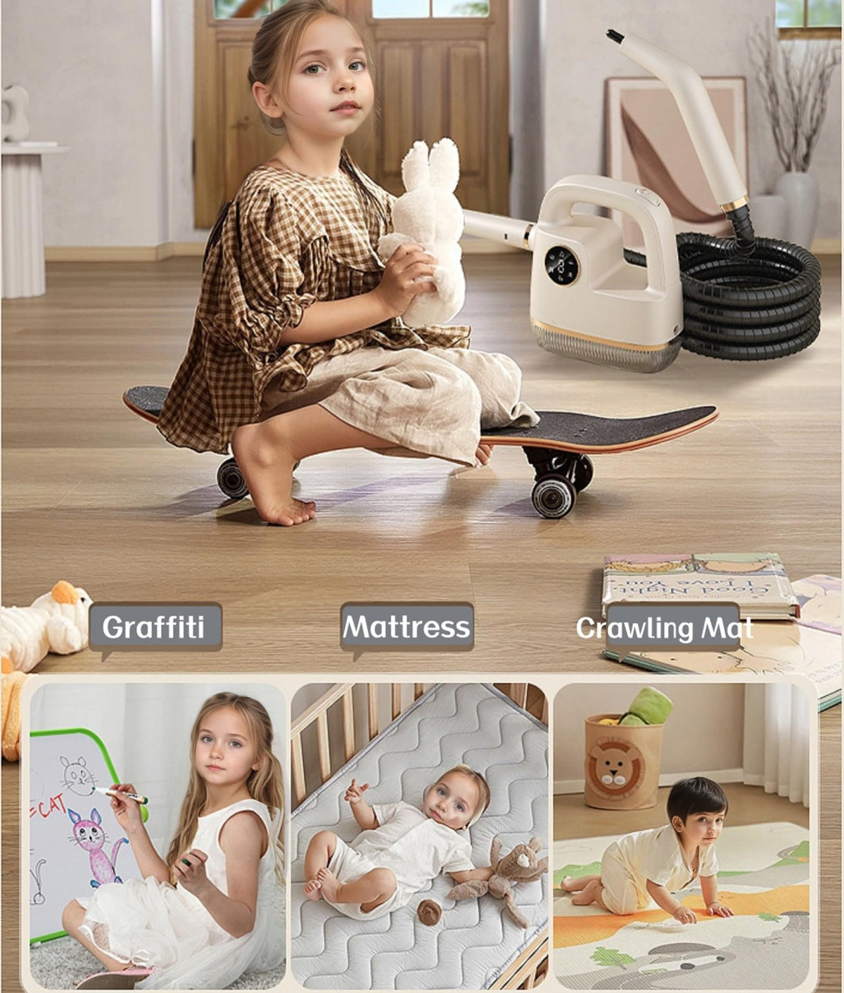 Foandbevi steam cleaner 30-minute continuous steam for larger rooms.
